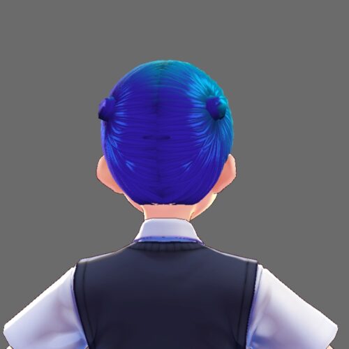 VRoid Studio 髪型プリセット ツインテールの後頭部